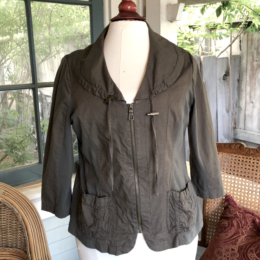 XCVI Lightweight Cotton Jacket | Olive Drab | XL
